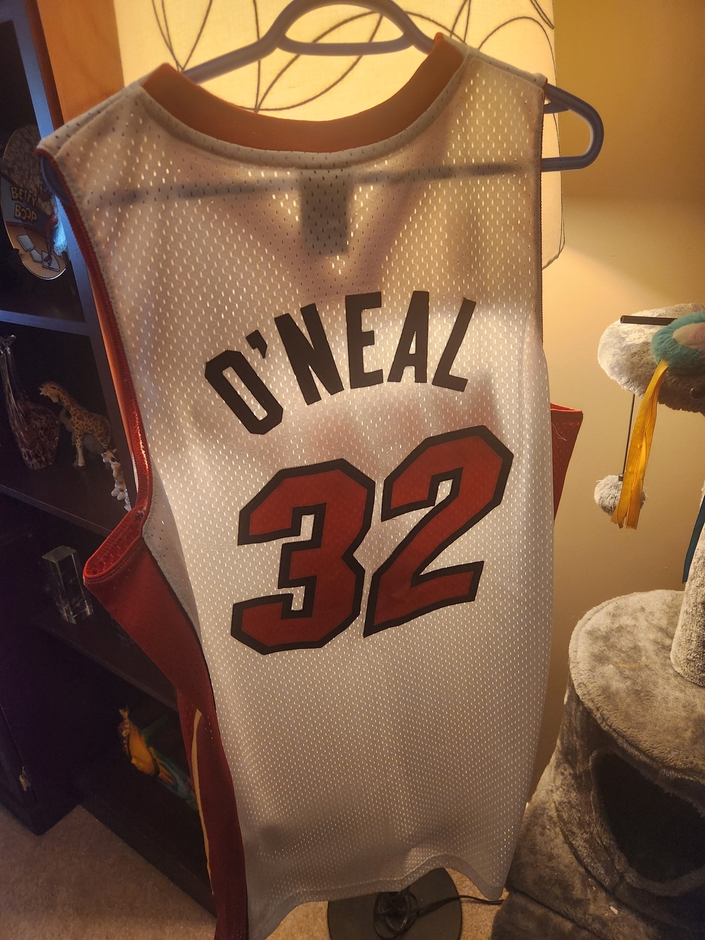 Reebok White and Red Basketball Jersey with O'Neal 32